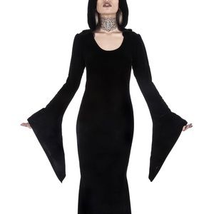 Killstar Hemlock Hooded Maxi Dress